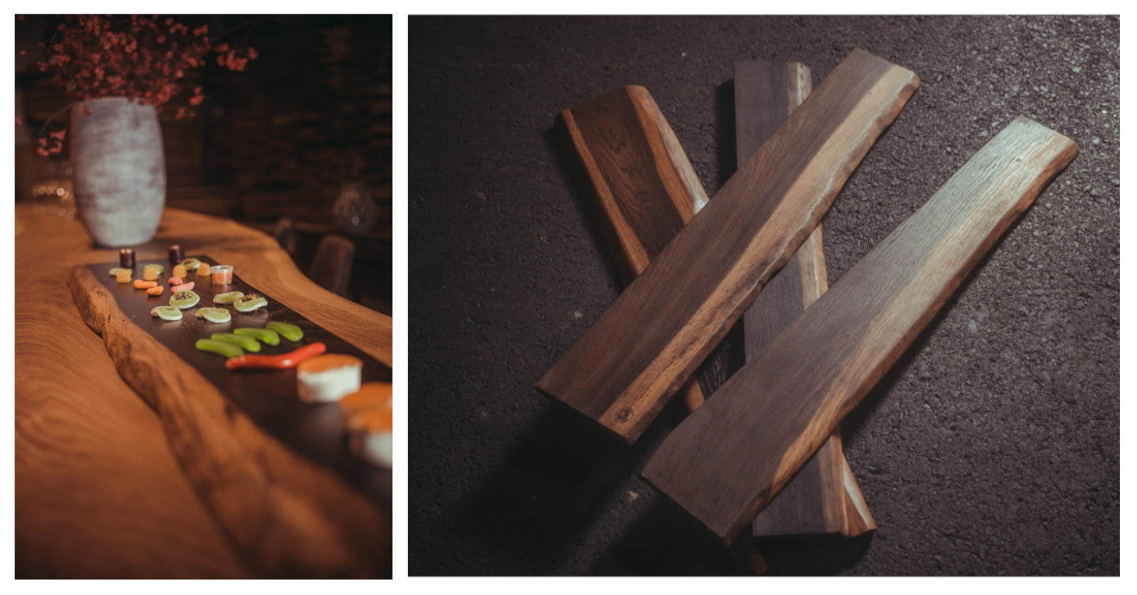 SUSHI BRETT MIT BAUMKANTE