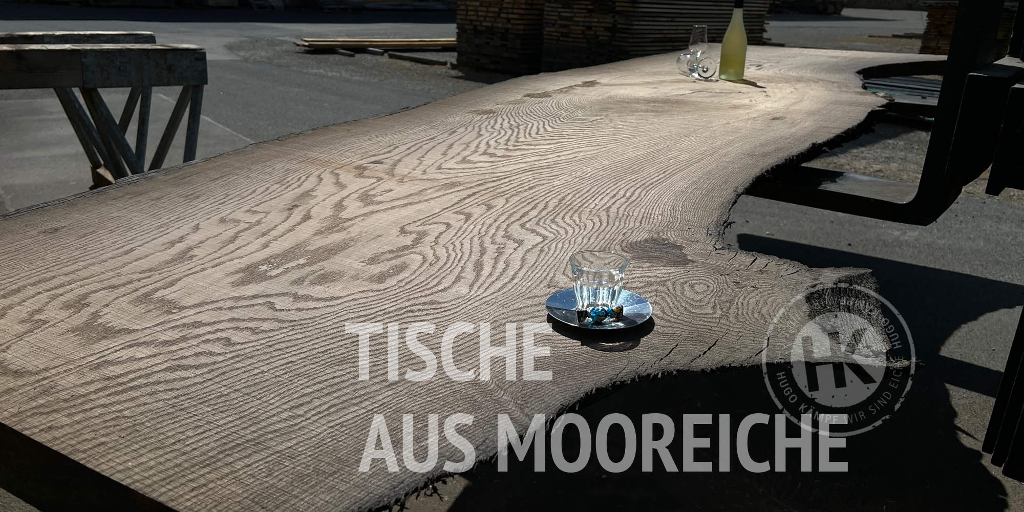 Eiche Esstische mit Baumkante