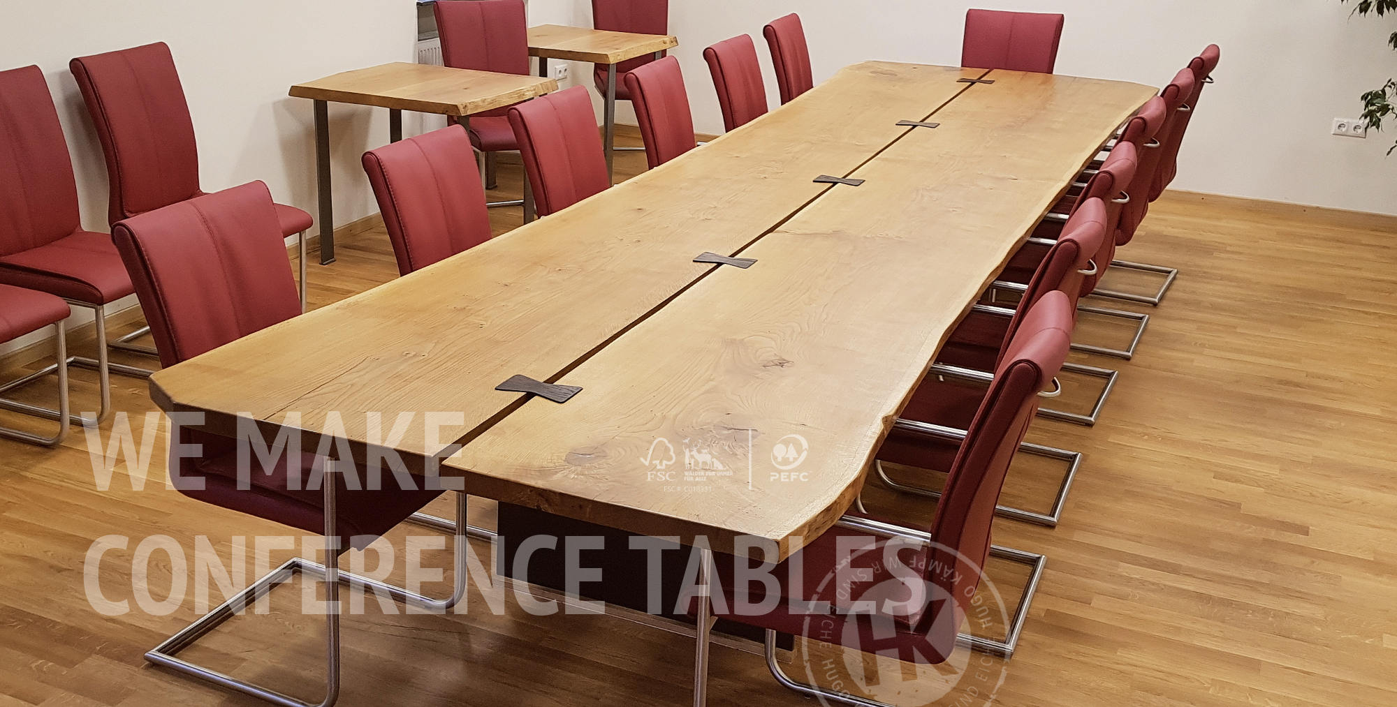Conference Tables with Natural Live Edge