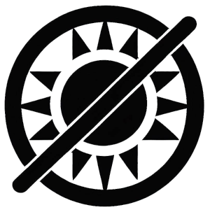 Tisch vor Sonne schuezten