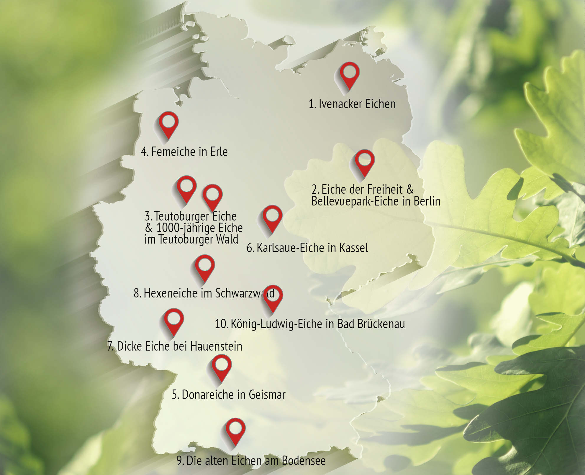 Eiche Karte Deutschland