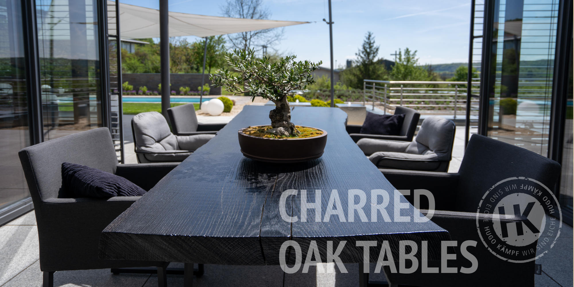 Charred Oak Tables